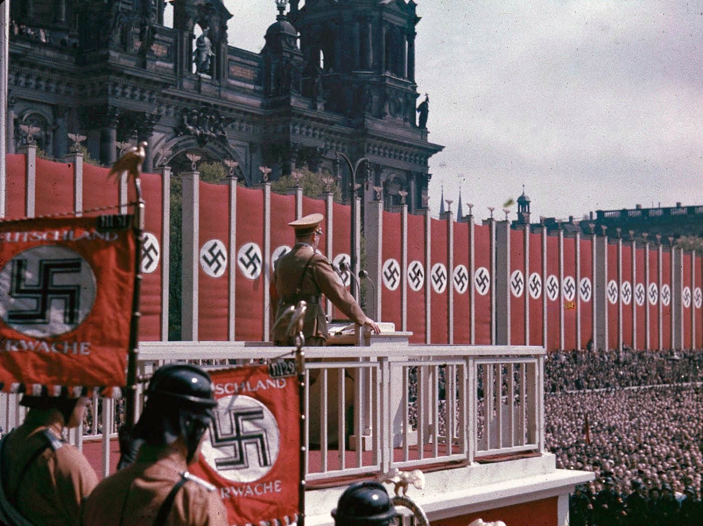 Adolf Hitler speaking at the Lustgarten Berlin 1938