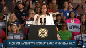 Kamala Harris Shuts Down Gaza Protesters in Detroit Rally Im Speaking.